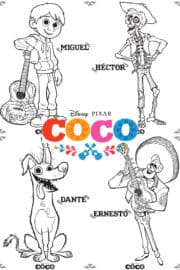 Disney's Coco Coloring Pages - Made with HAPPY