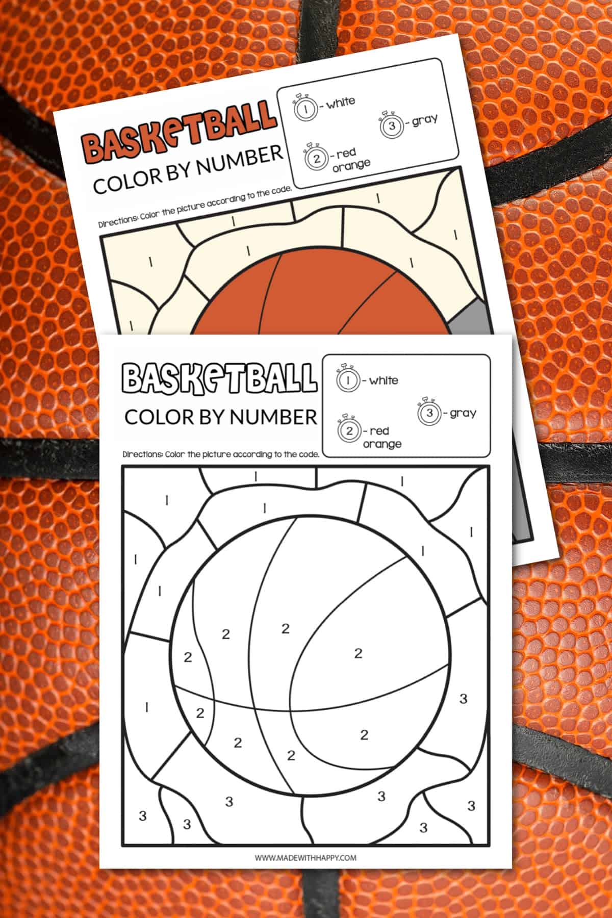color by number basketball