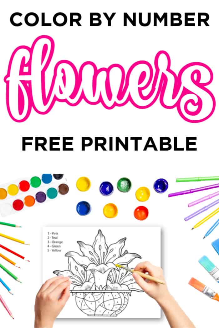 Free Color By Number Flowers Made With Happy