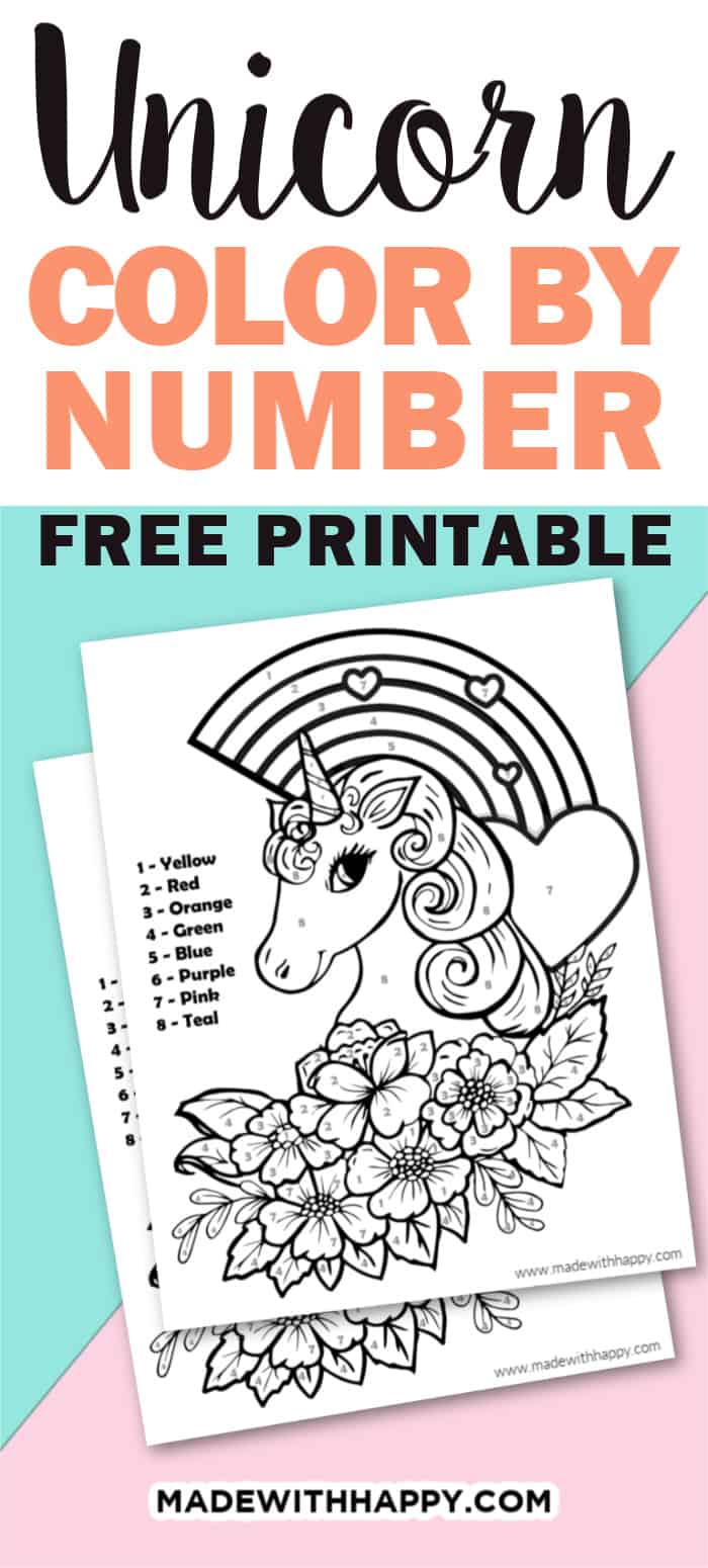 Free printable Unicorn Coloring Page