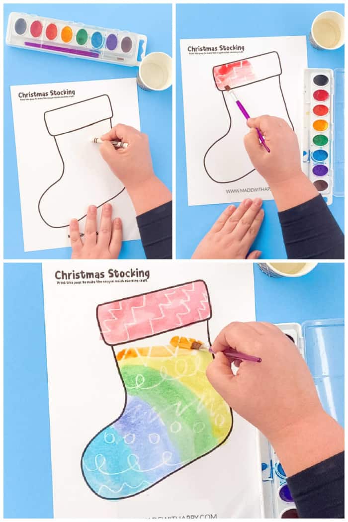 color in christmas stocking