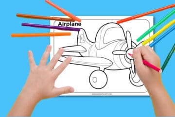 FREE Printable Airplane Coloring Page - Made with HAPPY