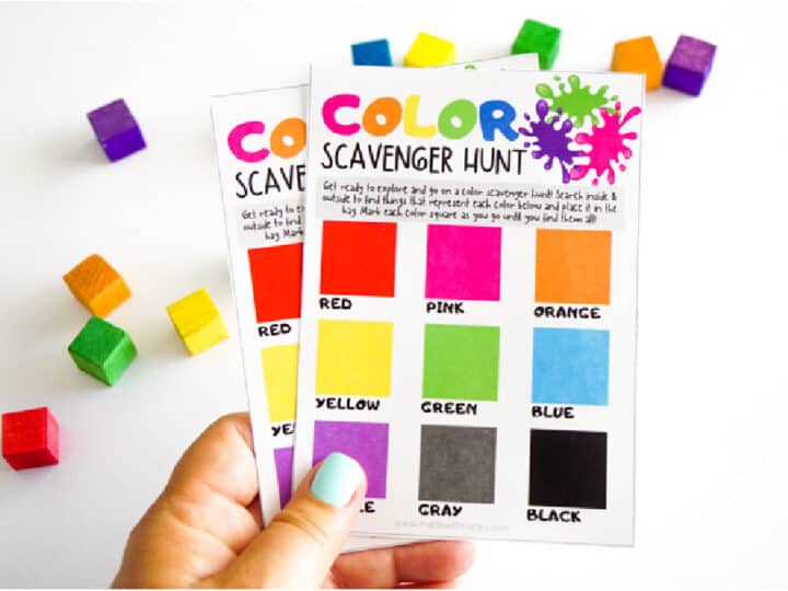 color scavenger hunt printable