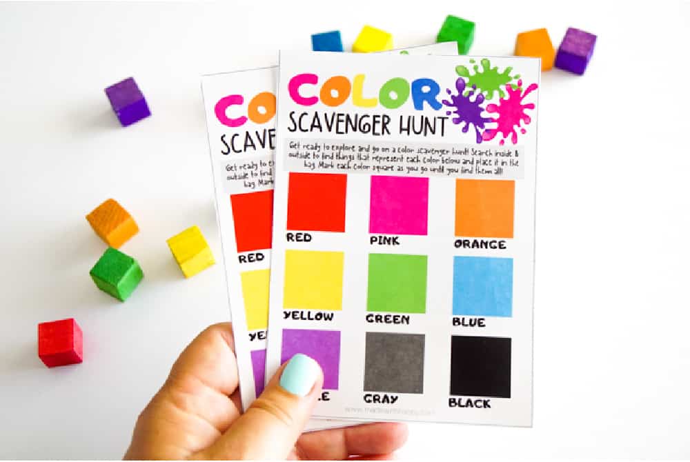 Free Printable Color Scavenger Hunt For Kids Made with HAPPY