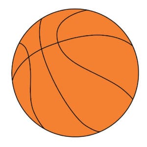 colored basketball drawing