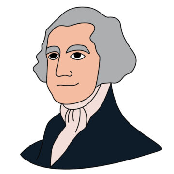 How To Draw George Washington - Made with HAPPY