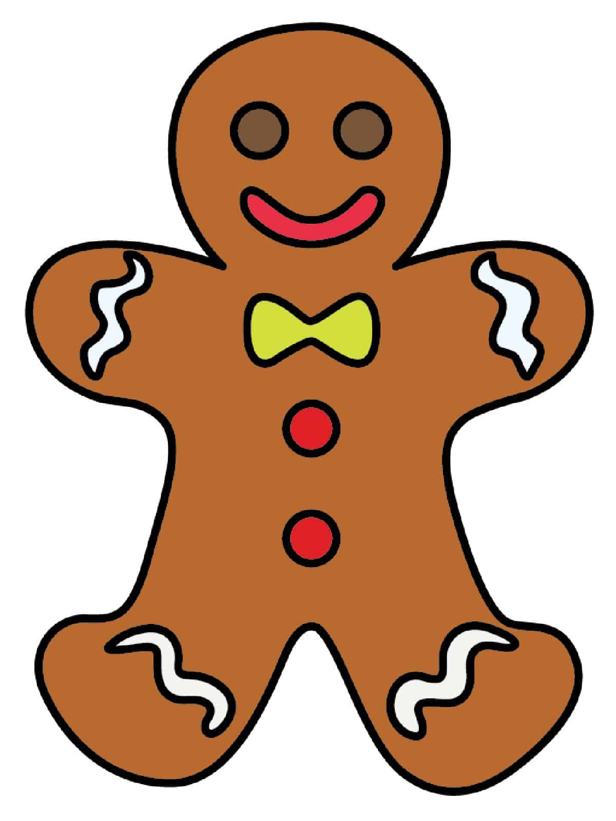 colorful gingerbread man drawing