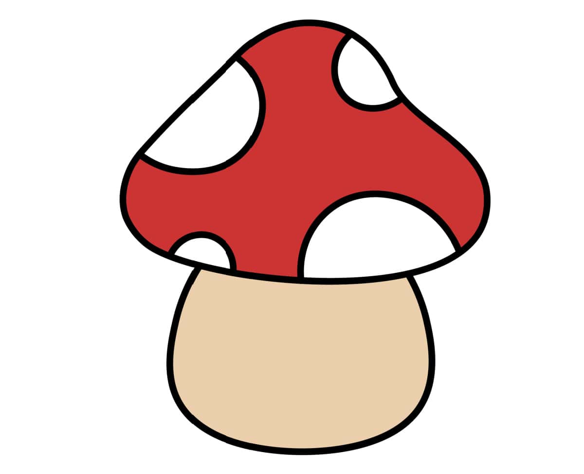 coloring mushroom drawings