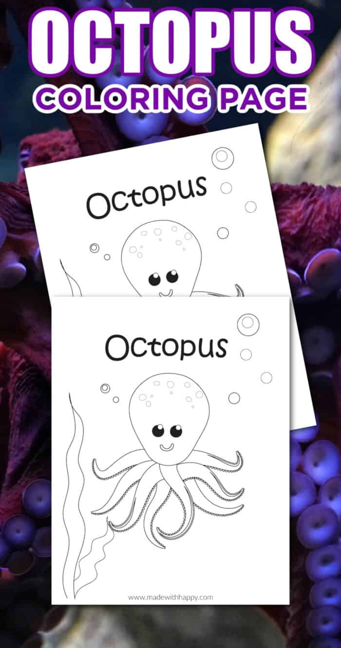 coloring page octopus