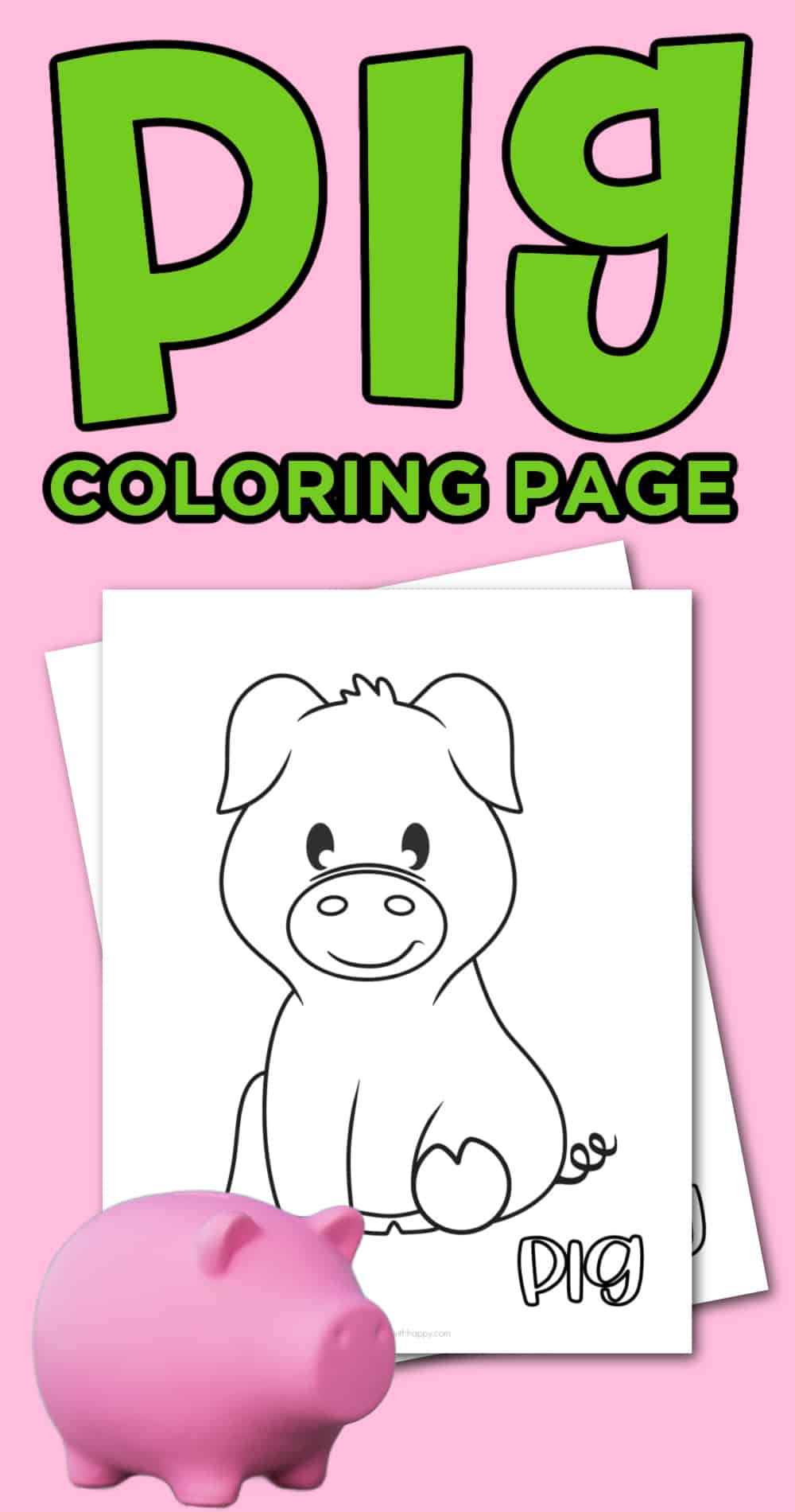 coloring page pig