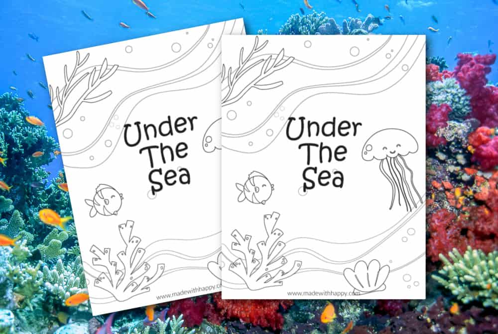 coloring page under the sea