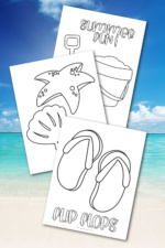Free Printable Beach Coloring Pages - Made with HAPPY