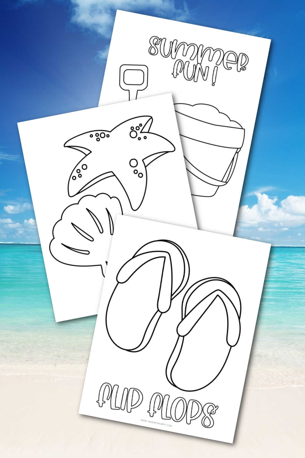 coloring pages of beaches