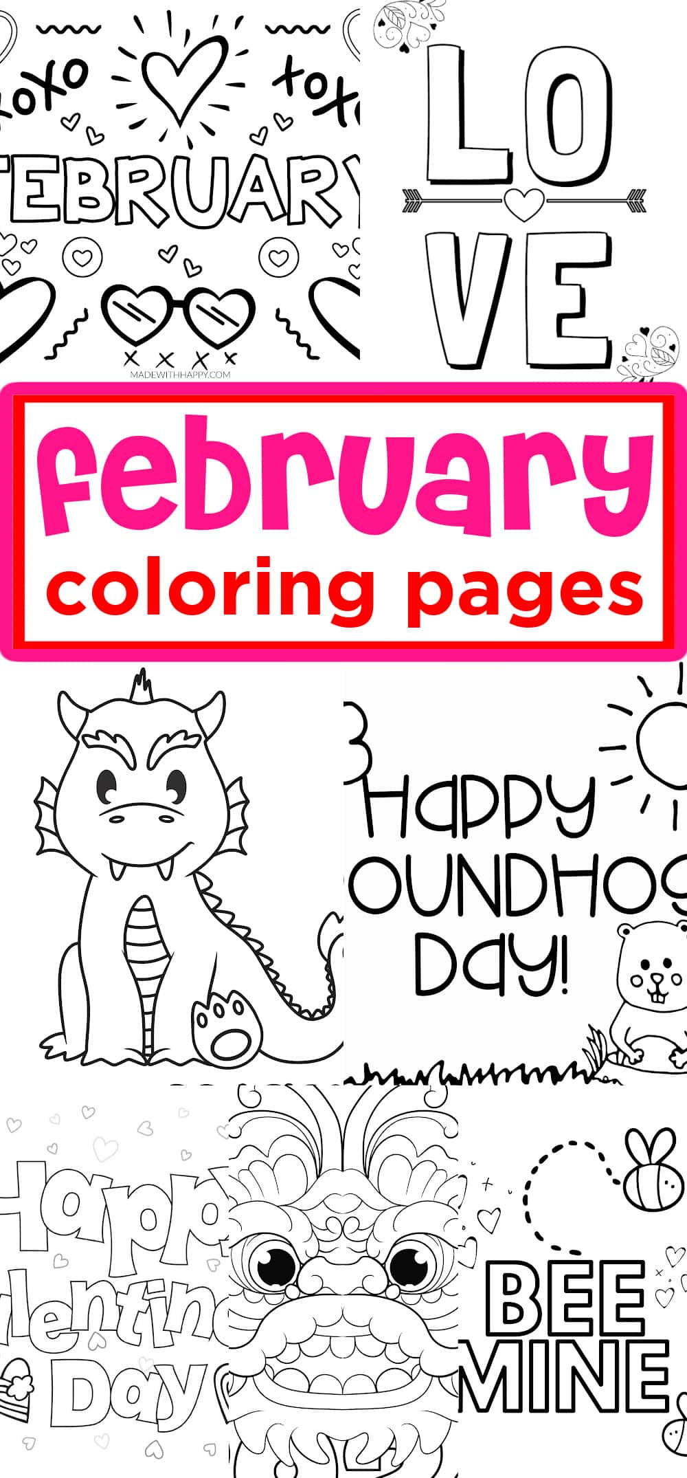 coloring pages february