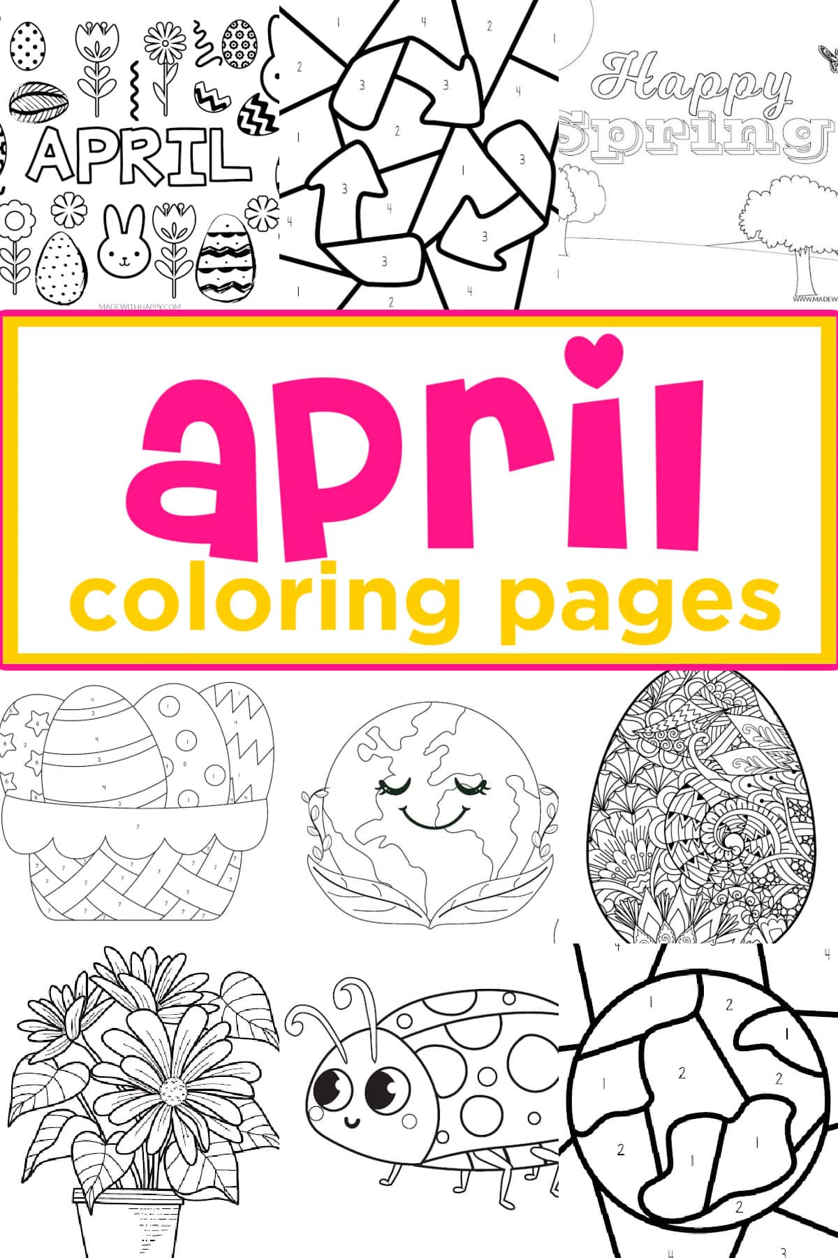 coloring pages for april