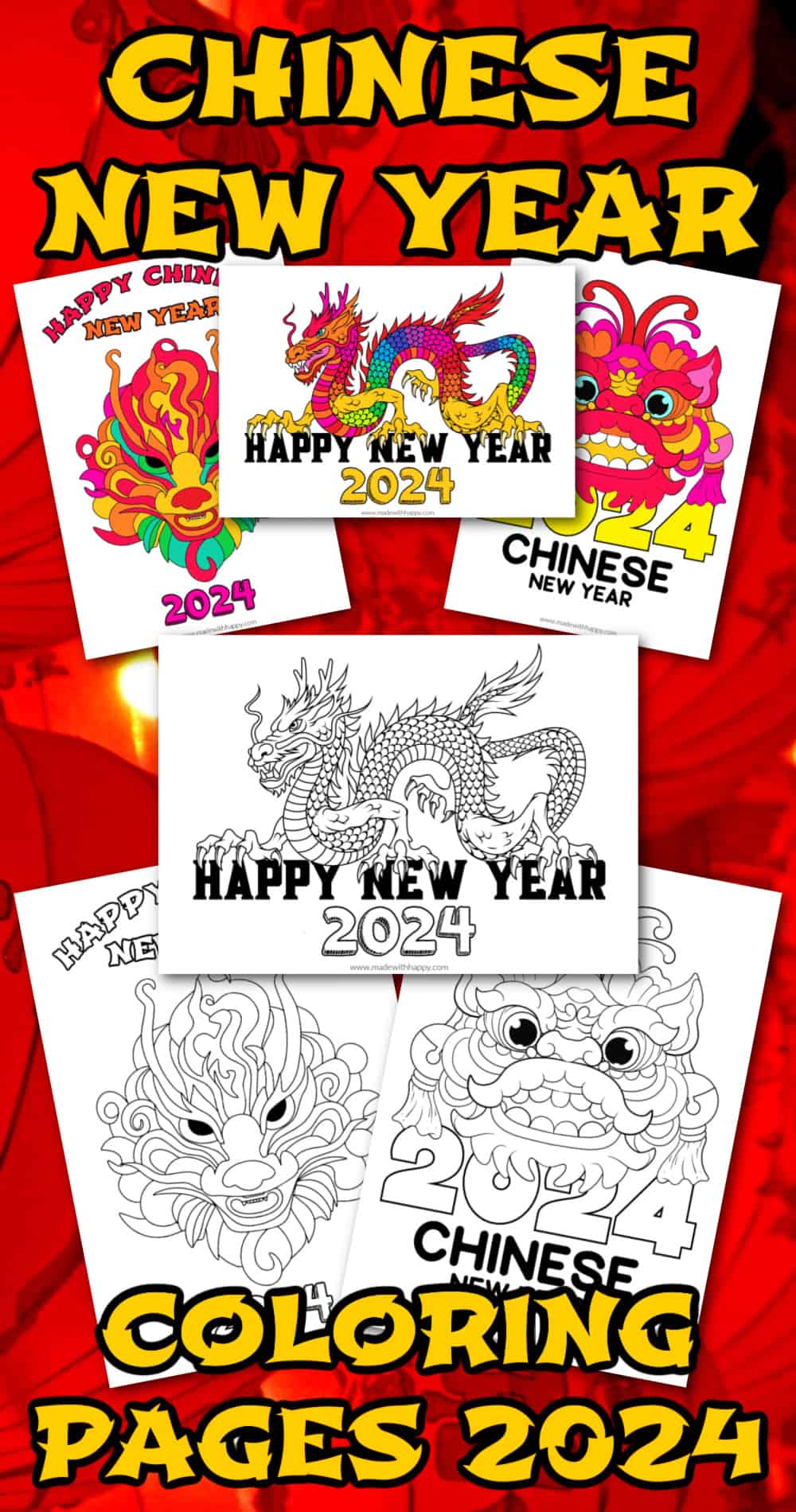 Coloring Pages For Chinese New Year 2024