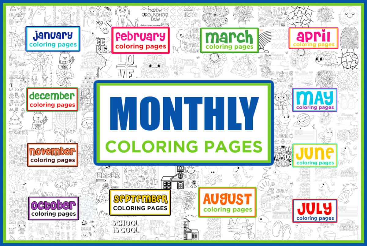 coloring pages for each month
