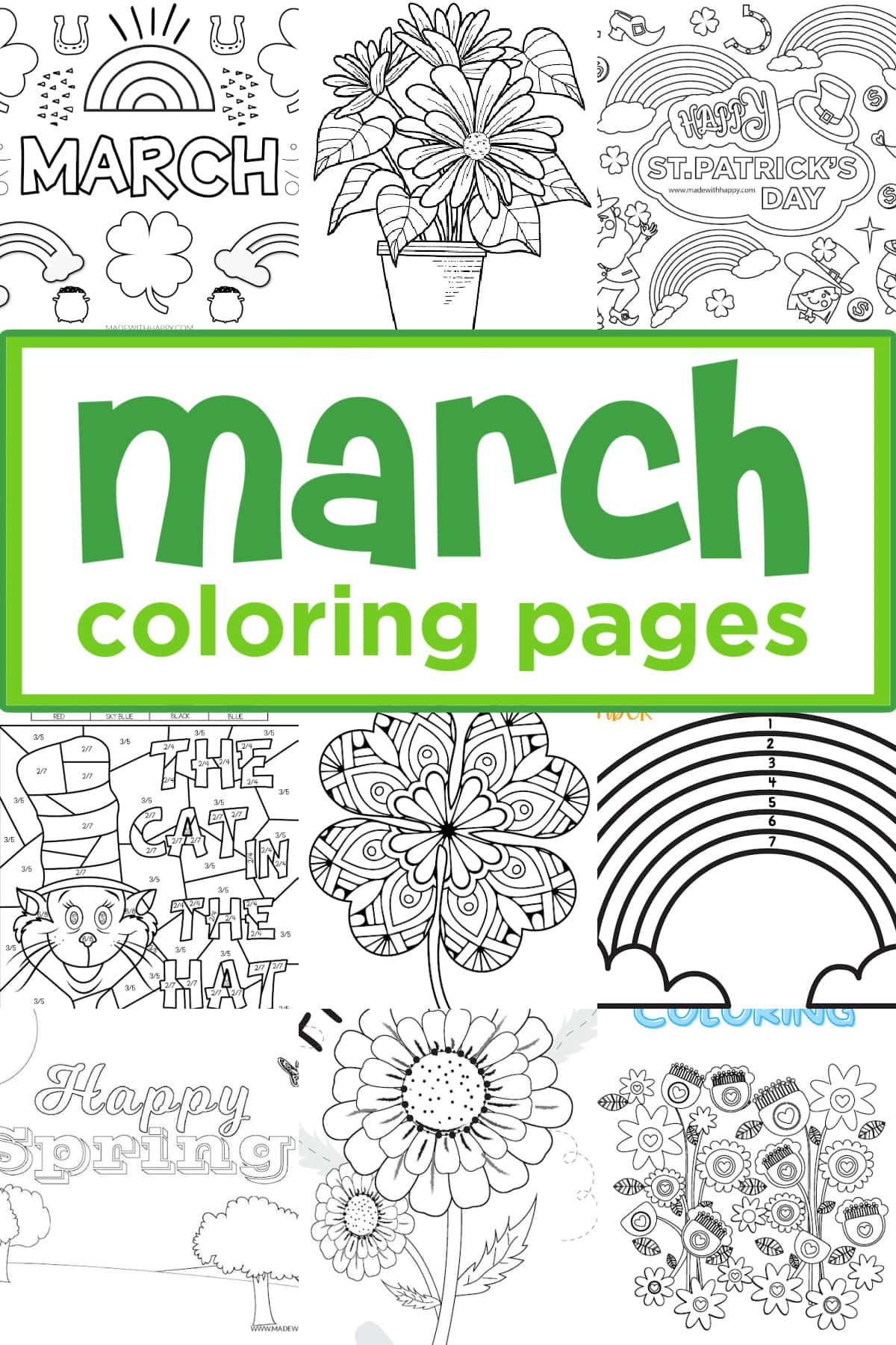 coloring pages for march