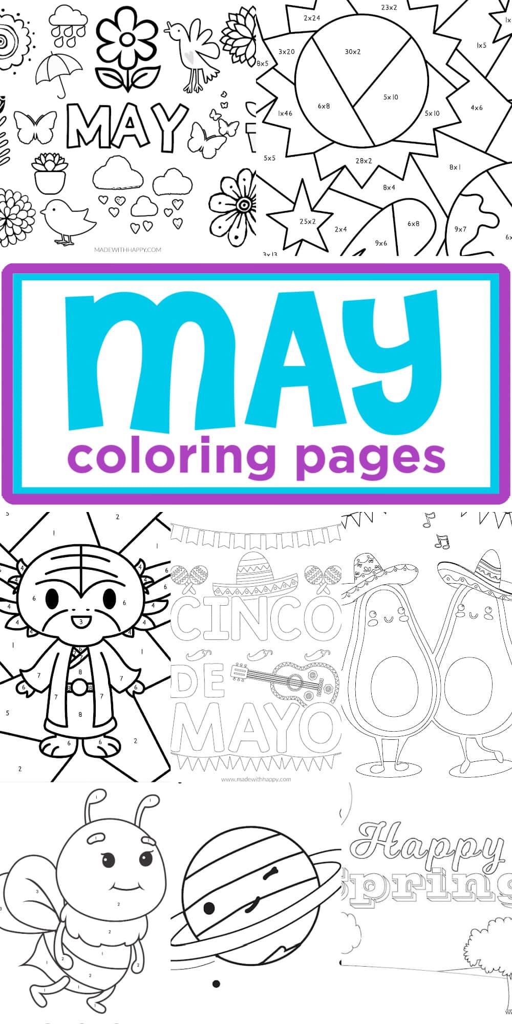 coloring pages for may