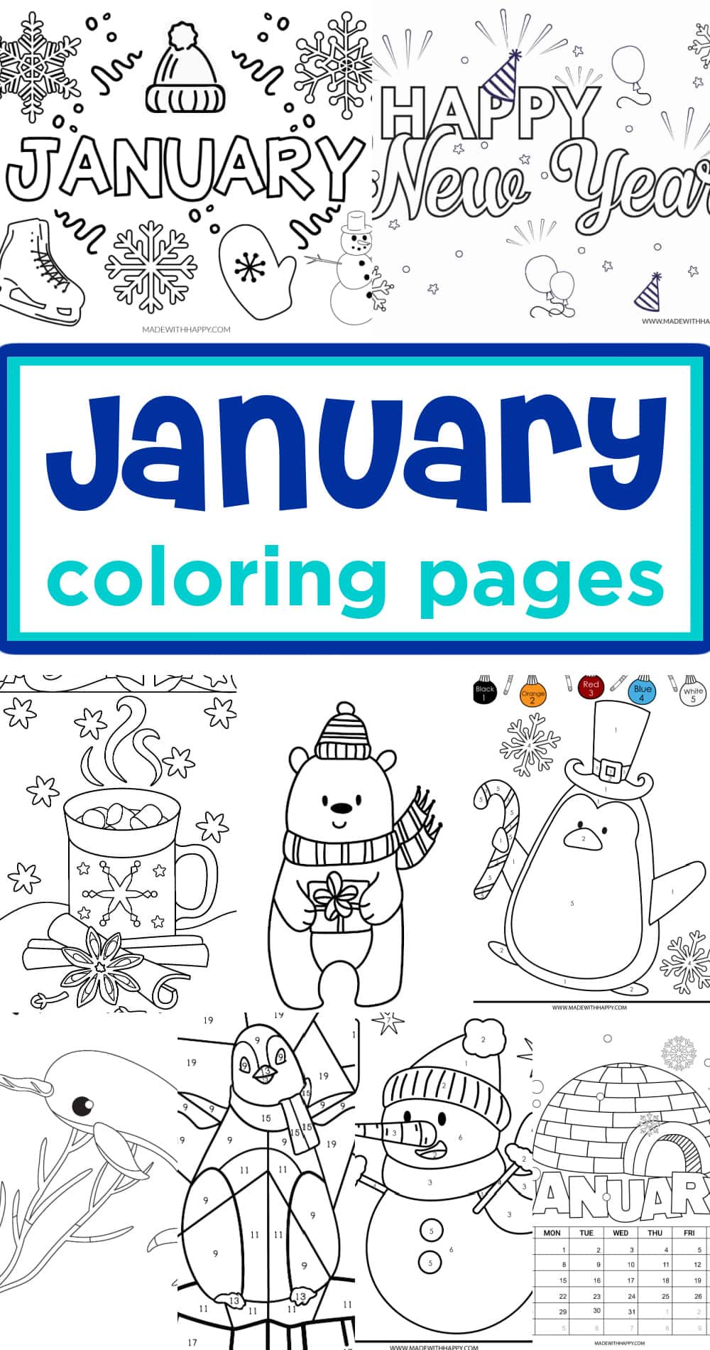 coloring pages january