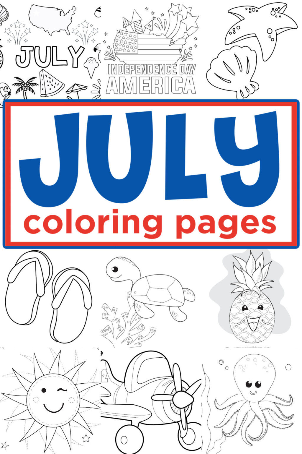 July Coloruing Pages 50+ FREE July Coloring Pages - Made with HAPPY