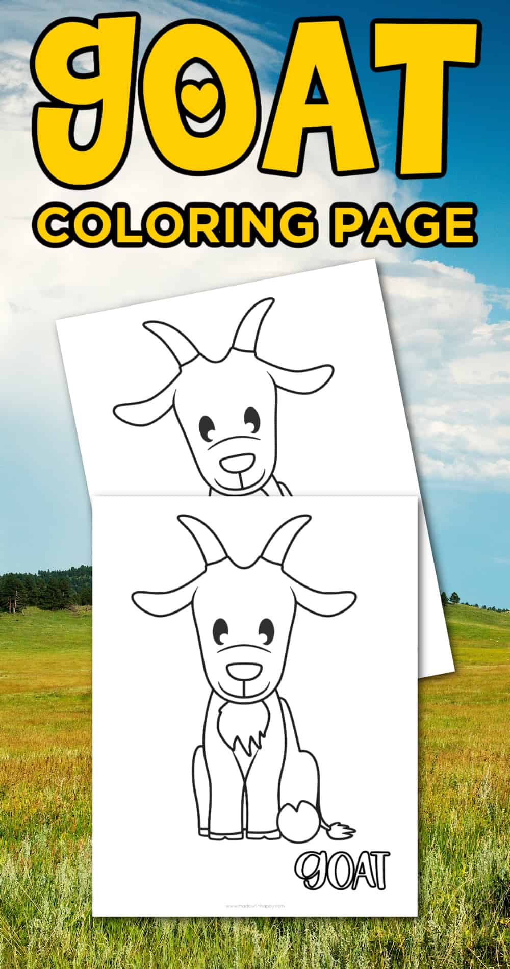 coloring pages of goats