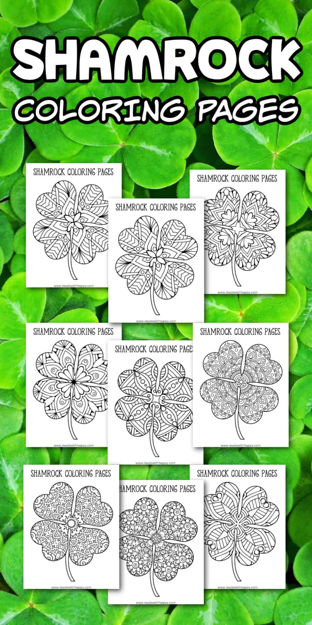 coloring pages of shamrocks