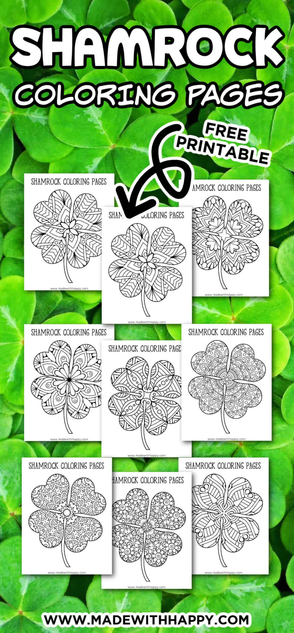 coloring pages shamrock