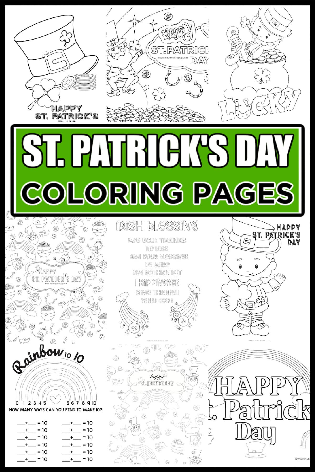 coloring pages st. patrick's day
