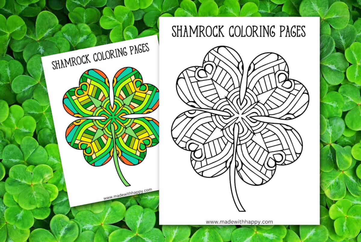 coloring shamrock for st. patrick's day