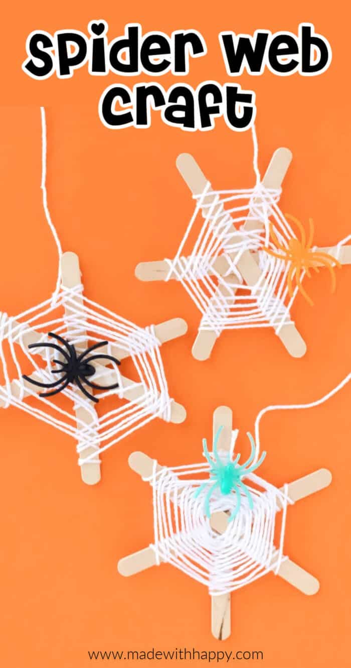 craft stick spider web craft