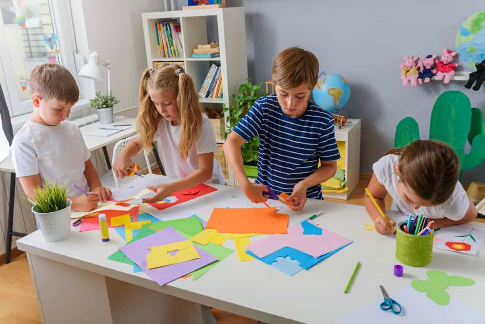 crafts for kids with younger kids in a kids craft room