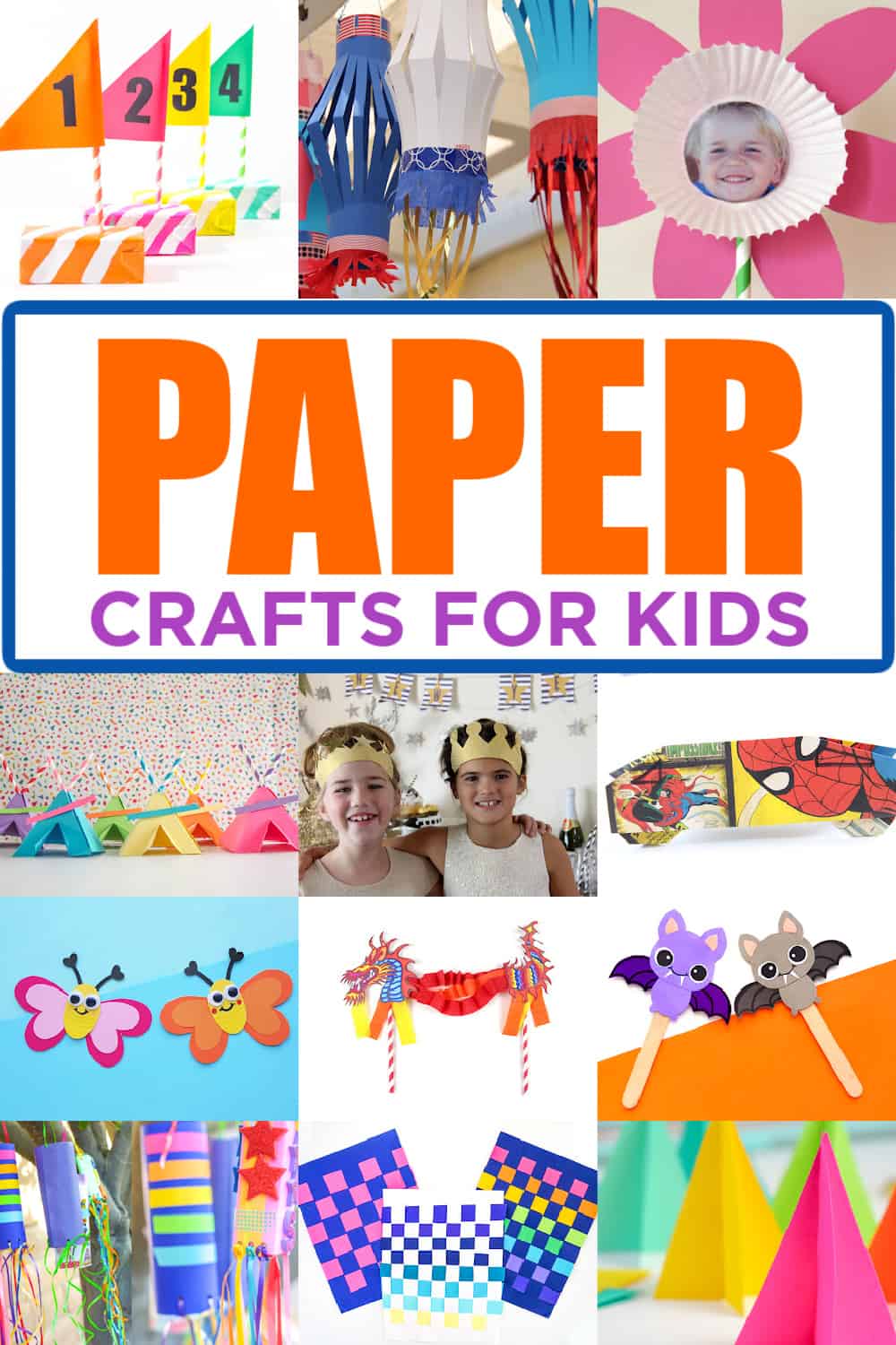 Rainbow crown paper template coloring - Easy kid craft, Happy Paper Time