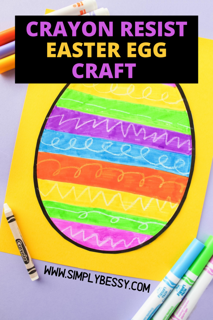Crayon Resist Easter Egg Craft Made with HAPPY Kids Crafts
