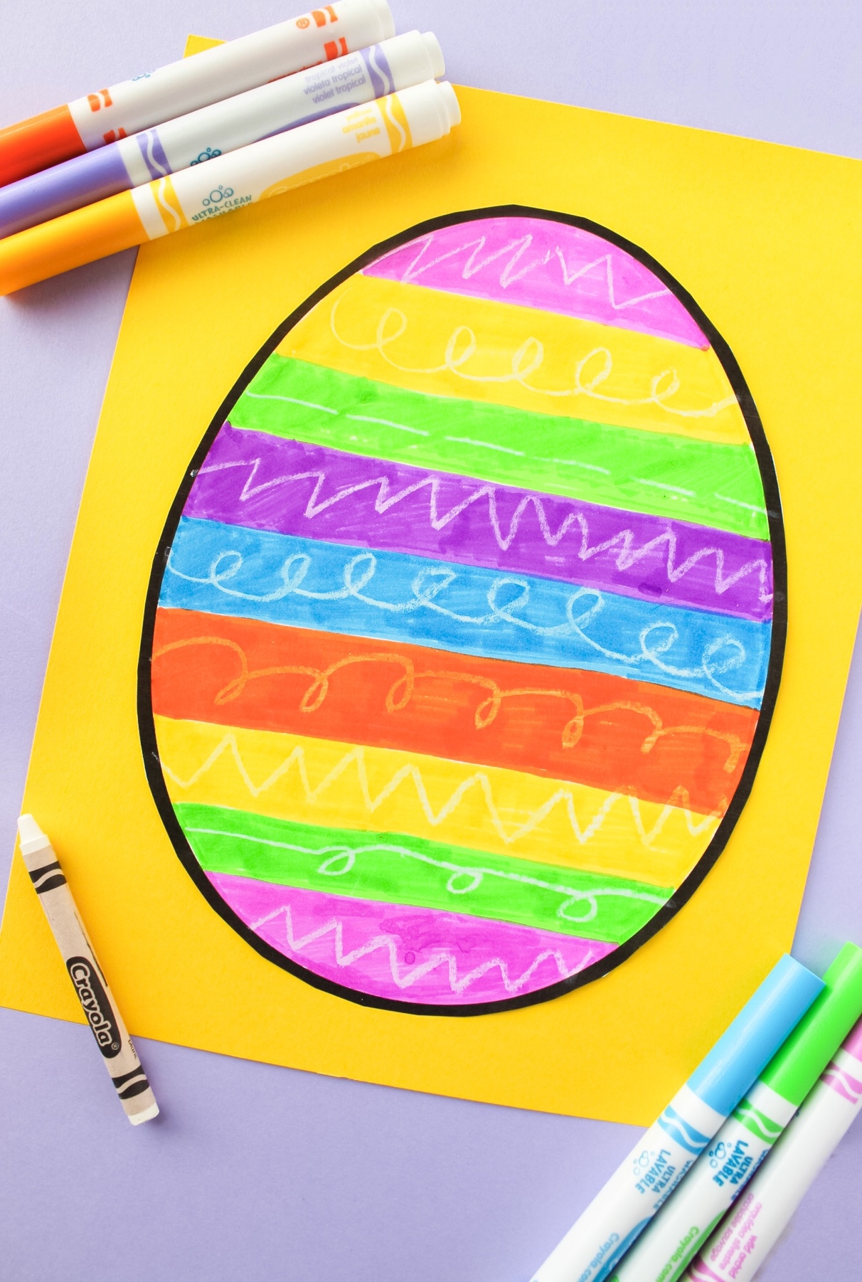 crayon resistant egg craft