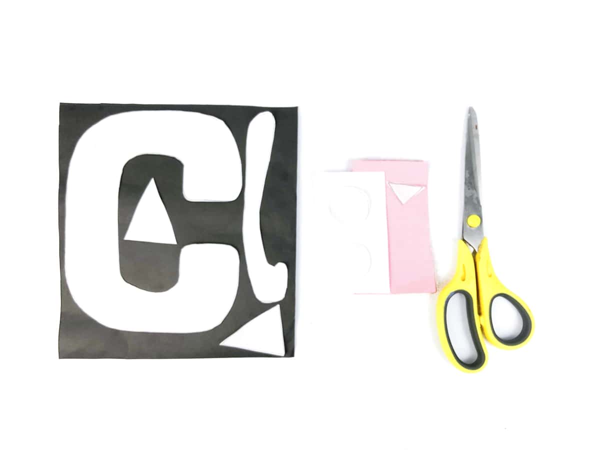 cut c letter craft template