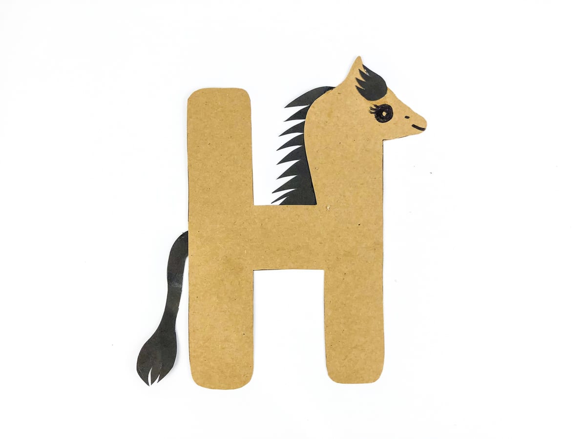cut out h is for horse craft