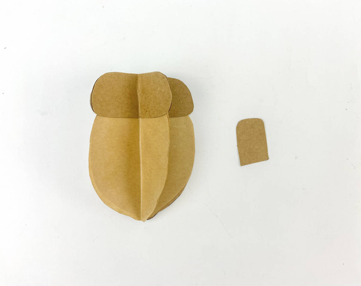cut small stem out of dark brown paper