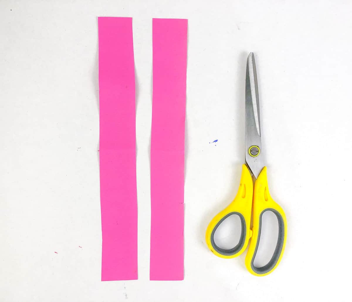 Cut Two One Inch Piece of Pink Paper For Flamingo Legs