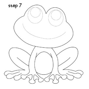 Cute Frog Drawings Step 7