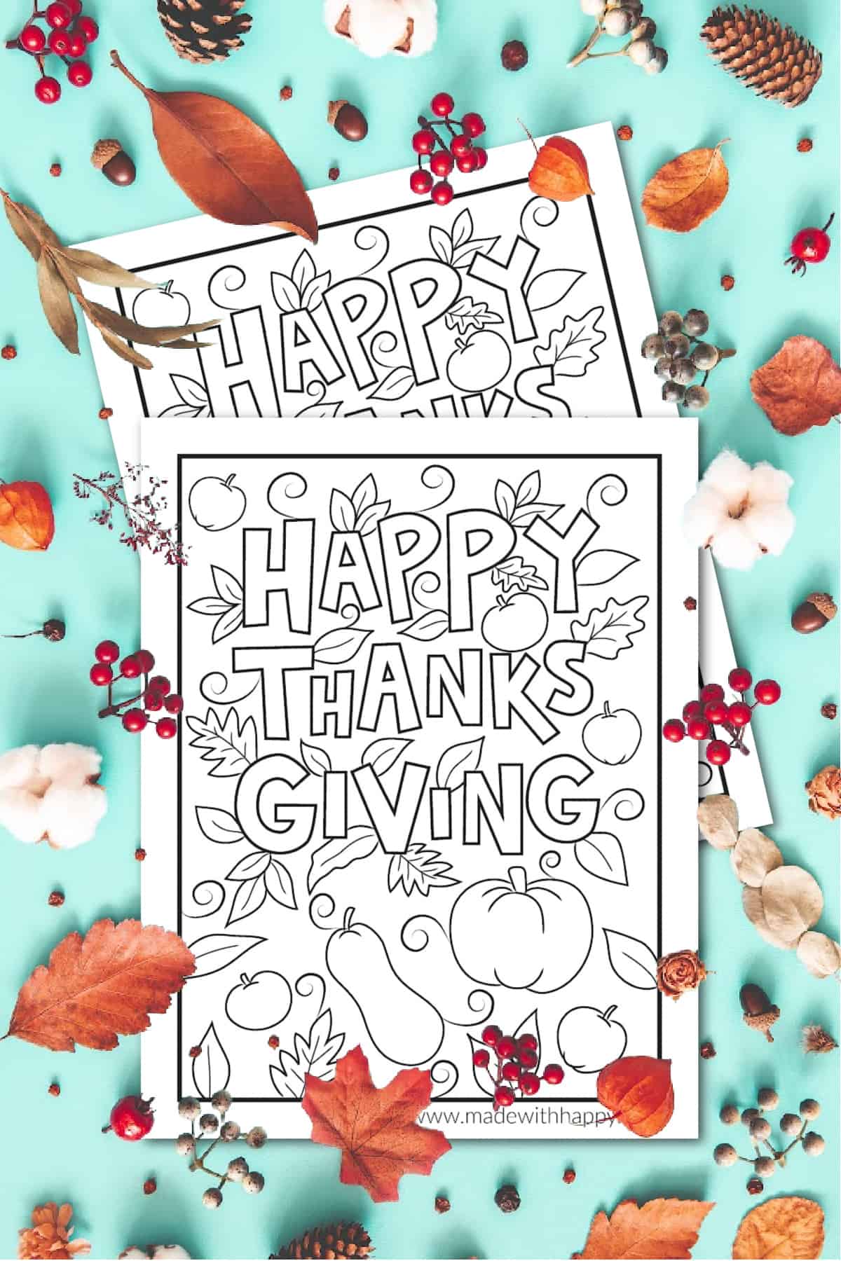 cute happy thanksgiving coloring pages