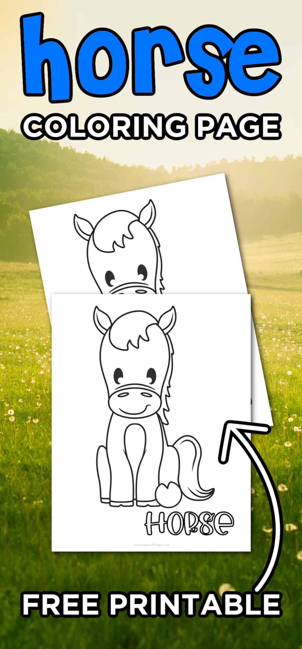 cute horse coloring pages