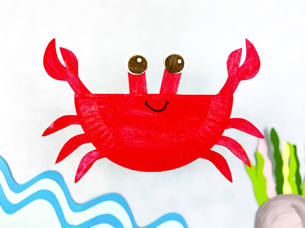 cute paper plate crab craft