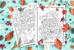 FREE Cute Thanksgiving Coloring Pages - Made with HAPPY