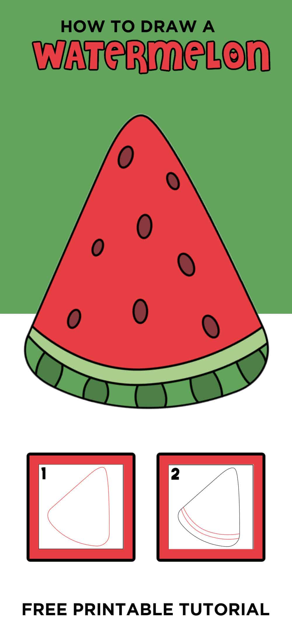 cute watermelon drawing