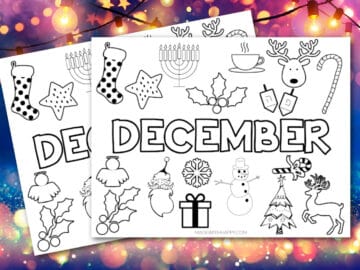 December Coloring Page Printable