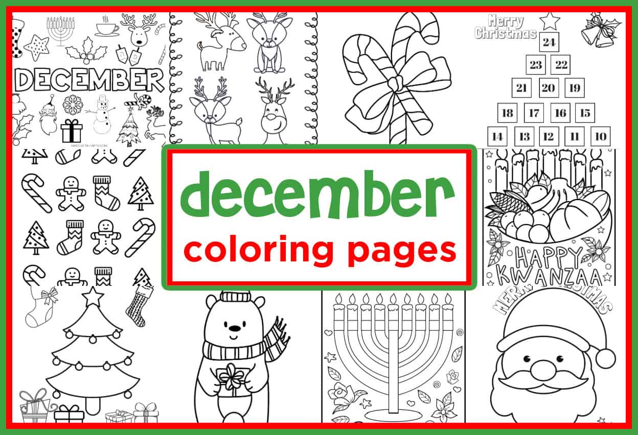 december coloring pages