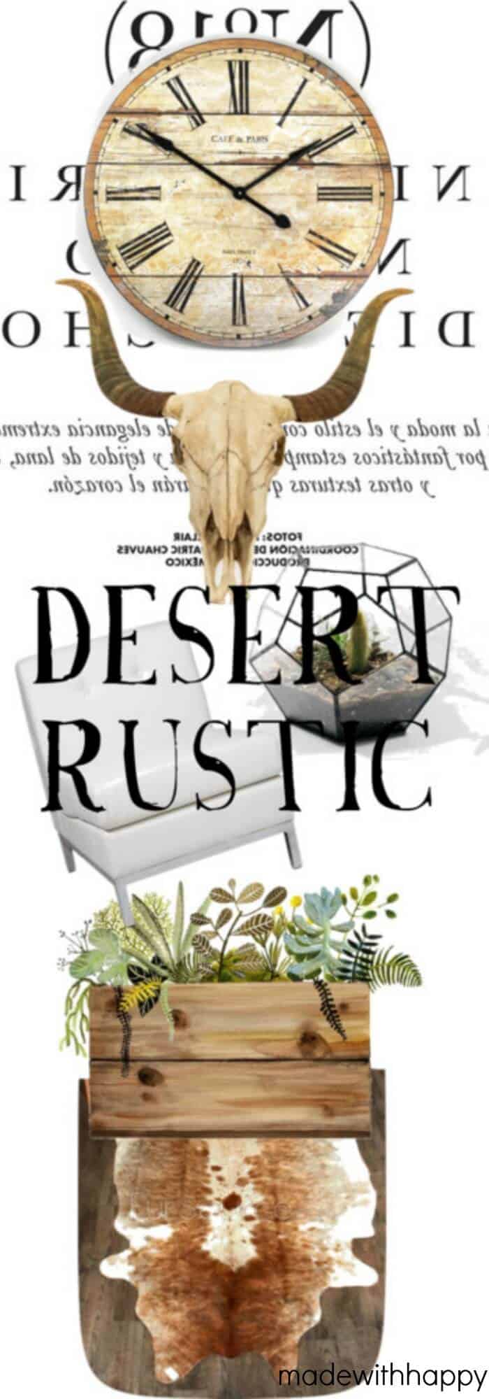 Room Inspirations | Desert Rustic | Decorate your house with the rustic desert feel. | Decorate with animal skulls | www.madewithHAPPY.com