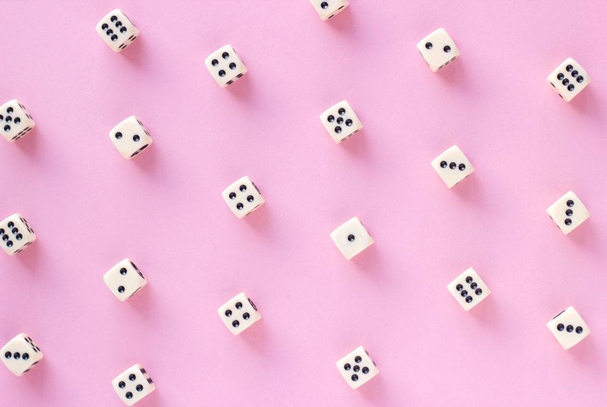 Dice in pink