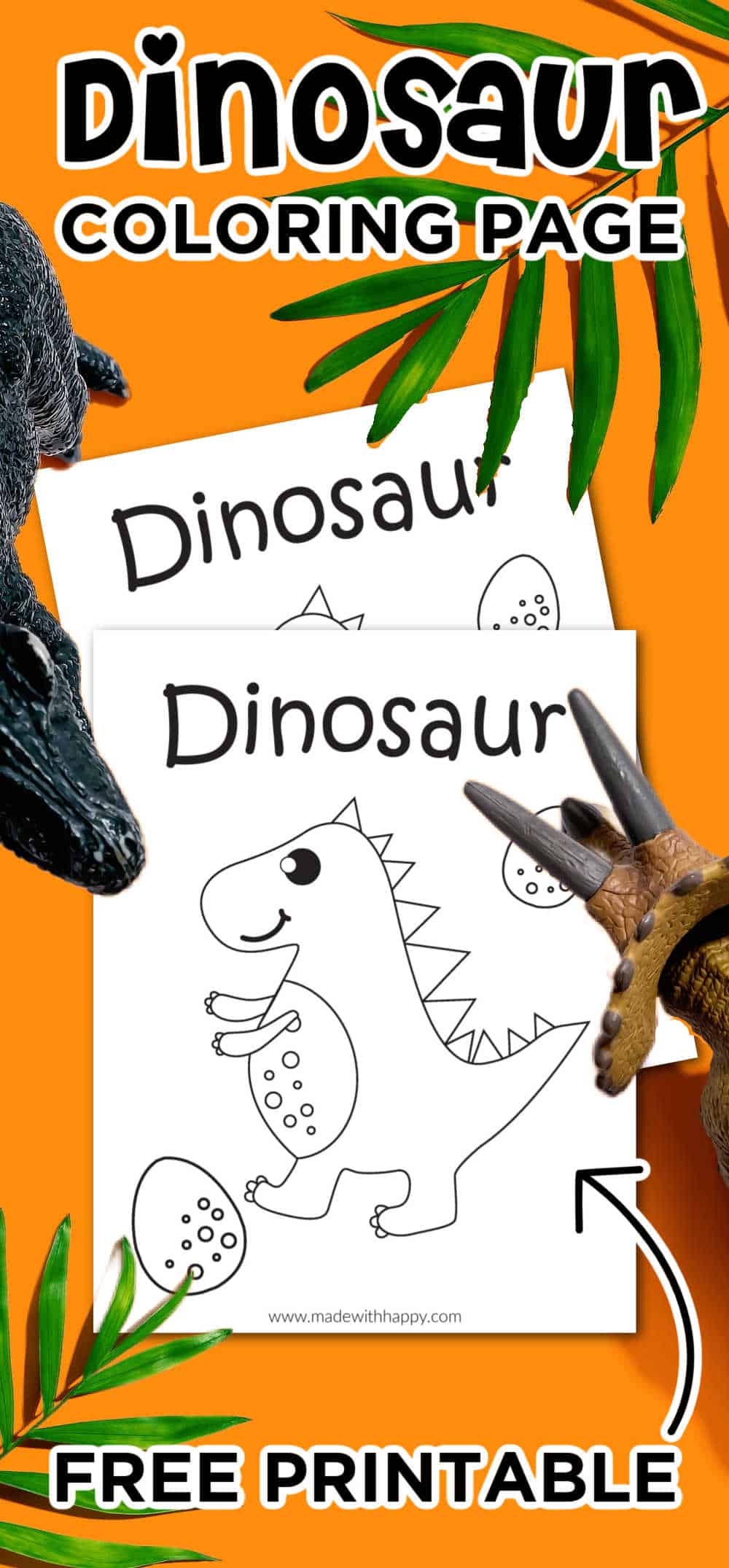 dinosaur color page